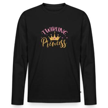Baton Twirling - Men's Premium Organic Long Sleeve Shirt - black - Front - Nico (187cm)