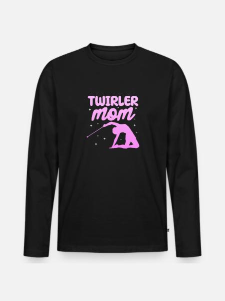 Baton Twirling Gymnastics Gymnastics Gift - Men's Premium Organic Long Sleeve Shirt - black
