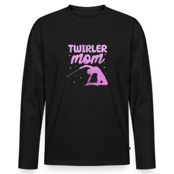 Baton Twirling - Men's Premium Organic Long Sleeve Shirt - black - Front - Nico (187cm)