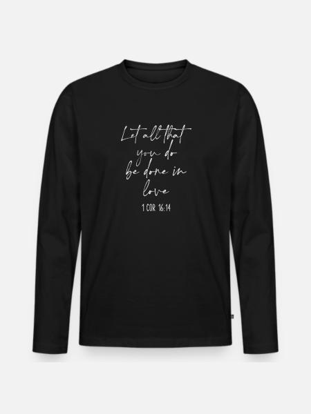 Bible - Men's Premium Organic Long Sleeve Shirt - black