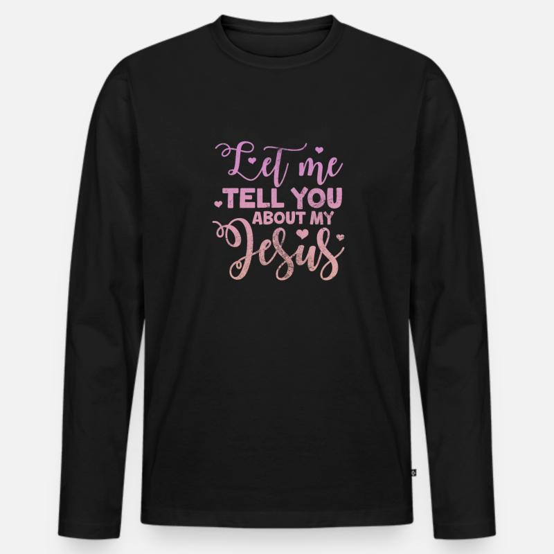 Bibel - Männer Premium Bio Langarmshirt - Schwarz