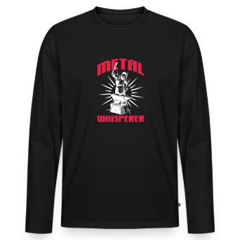 Schmied Schiede Amboss Messerschmied Geschenk - Männer Premium Bio Langarmshirt - Schwarz - Vorne - Nico (187cm)