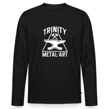 Blacksmith Schiede Anvil Cutler Gift - Men's Premium Organic Long Sleeve Shirt - black - Front - Nico (187cm)