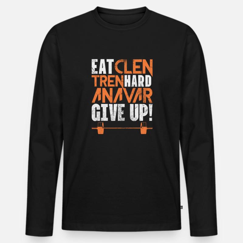 Bodybuilder - Männer Premium Bio Langarmshirt - Schwarz