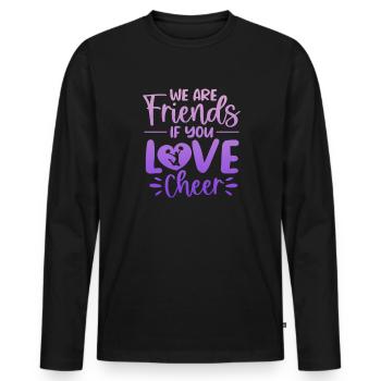 Cheerleader - T-shirt manches longues Premium bio Homme - noir - Devant - Nico (187cm)