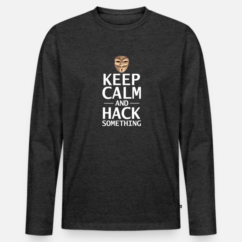 Hacker Coder Computerfreak Nerd Hacking Geschenk T-shirt manches longues Premium bio Homme
