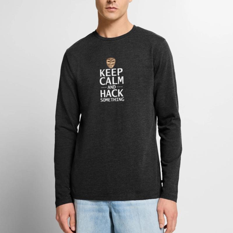Hacker Coder Computerfreak Nerd Hacking Geschenk T-shirt manches longues Premium bio Homme