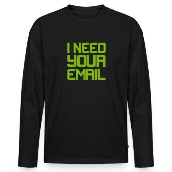 Hacker Coder Computerfreak Nerd Hacking Geschenk - Männer Premium Bio Langarmshirt - Schwarz - Vorne - Nico (187cm)