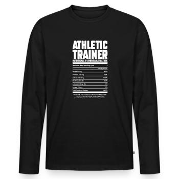 Sports Physician - Men's Premium Organic Long Sleeve Shirt - black - Front - Nico (187cm)