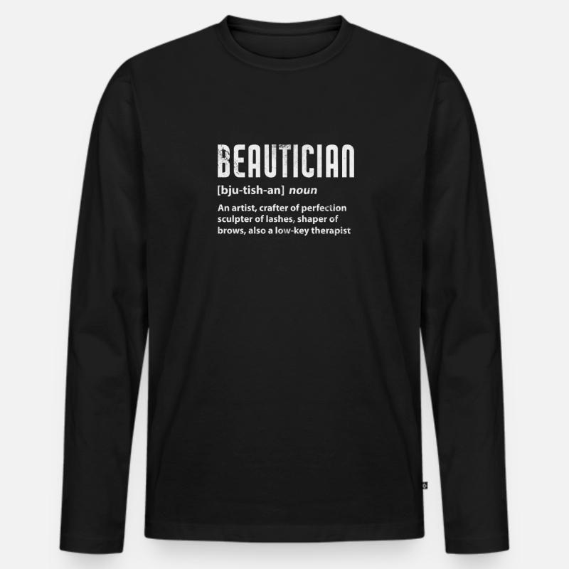 Kosmetikerin - Männer Premium Bio Langarmshirt - Schwarz
