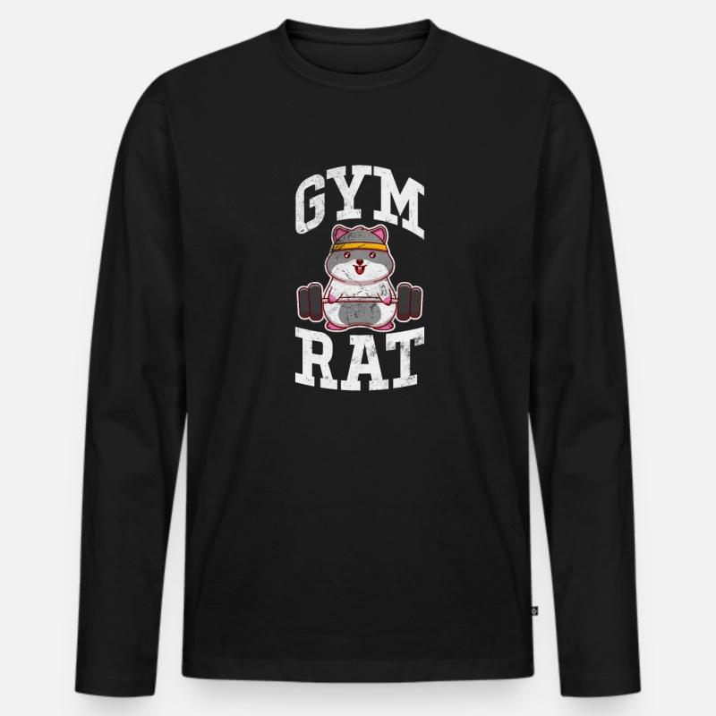 Bodybuilder - Männer Premium Bio Langarmshirt - Schwarz