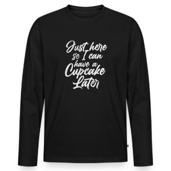 Bodybuilder - Männer Premium Bio Langarmshirt - Schwarz - Vorne - Nico (187cm)