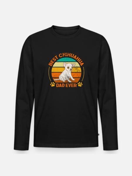 Chihuahua - Men's Premium Organic Long Sleeve Shirt - black