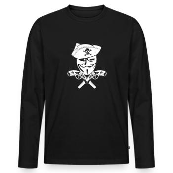 Hacker Coder Computerfreak Nerd Hacking Geschenk - Männer Premium Bio Langarmshirt - Schwarz - Vorne - Nico (187cm)