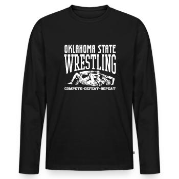 Lutteur lutteur Fight Wrestling Ringer cadeau - T-shirt manches longues Premium bio Homme - noir - Devant - Nico (187cm)
