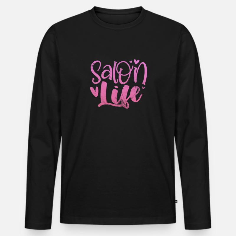 Kosmetikerin - Männer Premium Bio Langarmshirt - Schwarz
