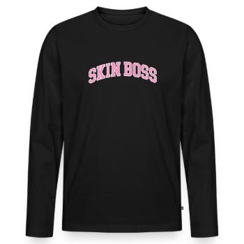 Beautician Cosmetic Makeup Gift - Men's Premium Organic Long Sleeve Shirt - black - Front - Nico (187cm)