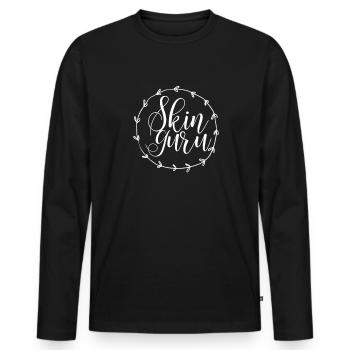 Beautician Cosmetic Makeup Gift - Men's Premium Organic Long Sleeve Shirt - black - Front - Nico (187cm)