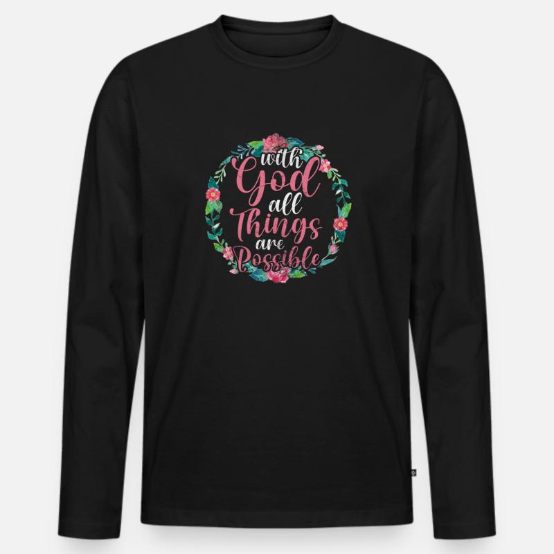 Bibel - Männer Premium Bio Langarmshirt - Schwarz
