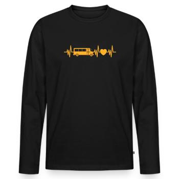Bus Driver Bus Driver Bus Schuhlbus Gift - Men's Premium Organic Long Sleeve Shirt - black - Front - Nico (187cm)