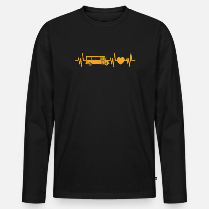 Busfahrer - Männer Premium Bio Langarmshirt - Schwarz