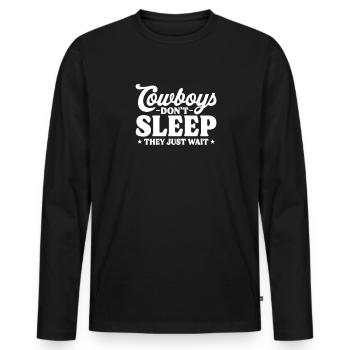 Cowboy Cowboy Boots Western Gift - Men's Premium Organic Long Sleeve Shirt - black - Front - Nico (187cm)