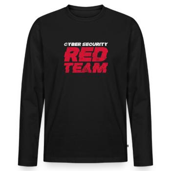Hacker - Männer Premium Bio Langarmshirt - Schwarz - Vorne - Nico (187cm)