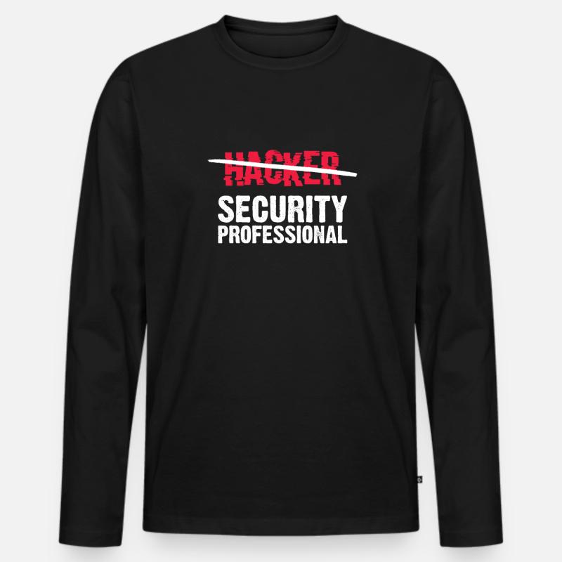 Hacker Coder Computer Hacking Gift - Men's Premium Organic Long Sleeve Shirt - black