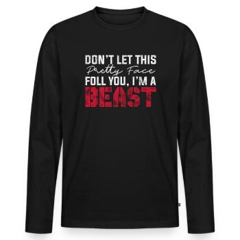 Wrestling - Männer Premium Bio Langarmshirt - Schwarz - Vorne - Nico (187cm)