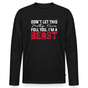 Lutteur lutteur Fight Wrestling Ringer cadeau - T-shirt manches longues Premium bio Homme - noir - Devant - Nico (187cm)