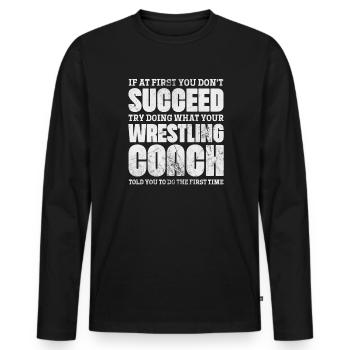 Wrestling - Männer Premium Bio Langarmshirt - Schwarz - Vorne - Nico (187cm)