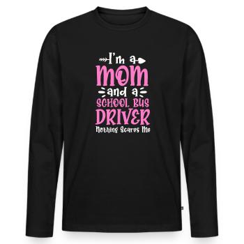 Bus Driver Bus Driver Bus Schuhlbus Gift - Men's Premium Organic Long Sleeve Shirt - black - Front - Nico (187cm)