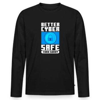 Hacker Coder Computerfreak Nerd Hacking Geschenk - Männer Premium Bio Langarmshirt - Schwarz - Vorne - Nico (187cm)