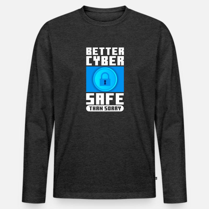 Hacker Coder Computer Hacking Gift Men's Premium Organic Long Sleeve Shirt