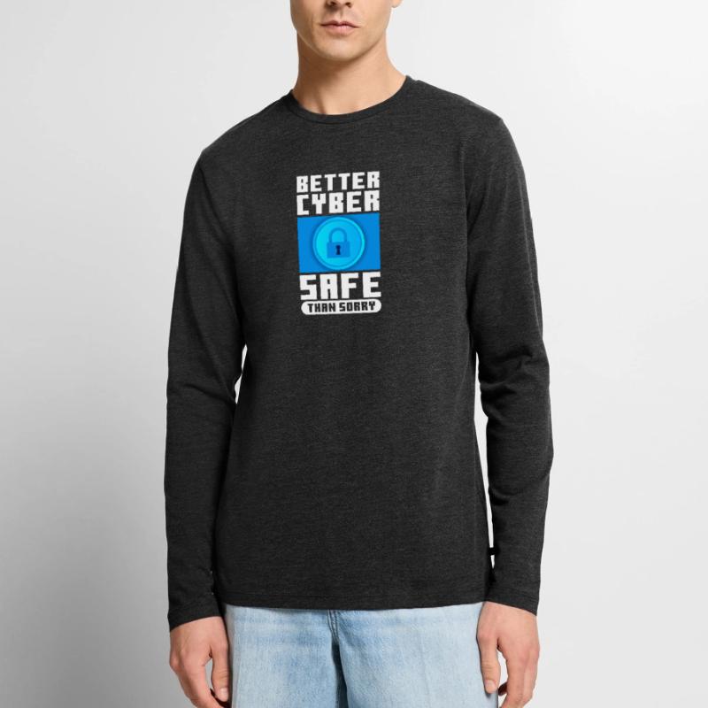 Hacker Coder Computer Hacking Gift Men's Premium Organic Long Sleeve Shirt