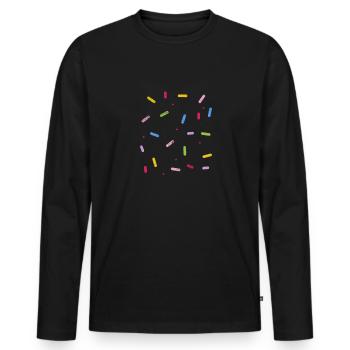 Eiscreme - Männer Premium Bio Langarmshirt - Schwarz - Vorne - Nico (187cm)