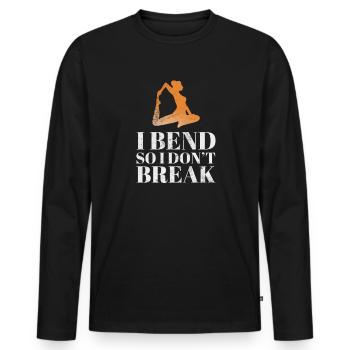 Meditation - Men's Premium Organic Long Sleeve Shirt - black - Front - Nico (187cm)