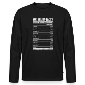 Wrestling - Männer Premium Bio Langarmshirt - Schwarz - Vorne - Nico (187cm)