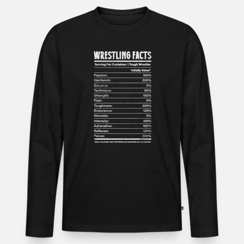 Wrestling - Männer Premium Bio Langarmshirt - Schwarz