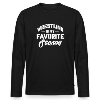 Lutteur lutteur Fight Wrestling Ringer cadeau - T-shirt manches longues Premium bio Homme - noir - Devant - Nico (187cm)