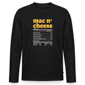 Gâteau au fromage Cheesecake Cadeau alimentaire - T-shirt manches longues Premium bio Homme - noir - Devant - Nico (187cm)
