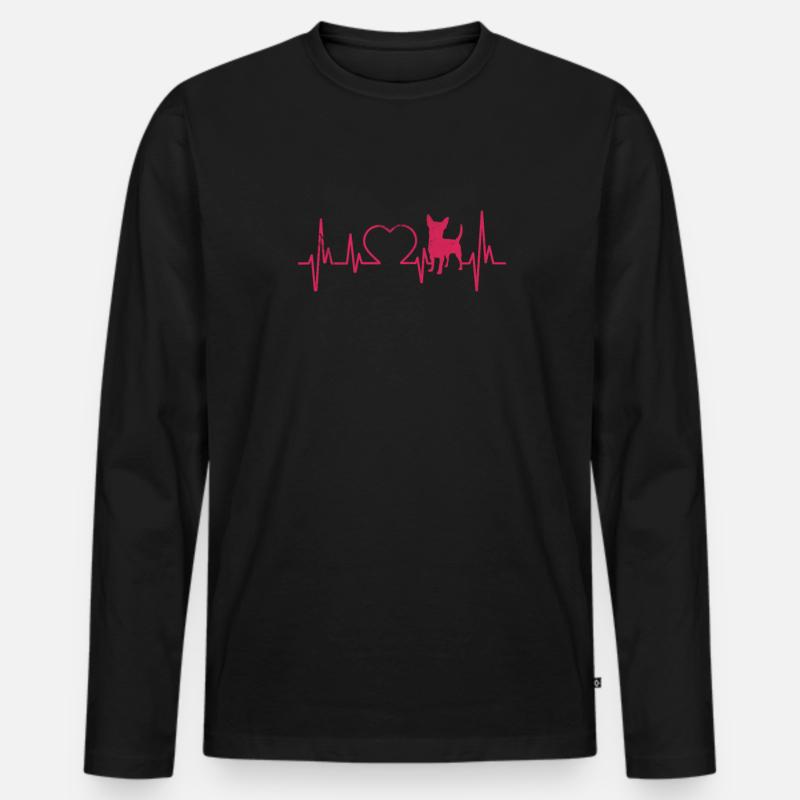 Chihuahua - Männer Premium Bio Langarmshirt - Schwarz
