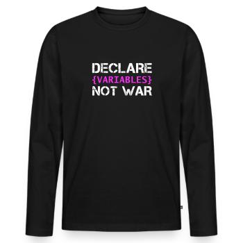 Hacker Coder Computerfreak Nerd Hacking Geschenk - Männer Premium Bio Langarmshirt - Schwarz - Vorne - Nico (187cm)