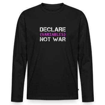Hacker - Männer Premium Bio Langarmshirt - Schwarz - Vorne - Nico (187cm)