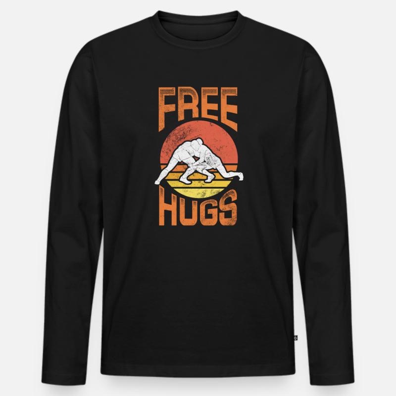 Wrestling - Männer Premium Bio Langarmshirt - Schwarz