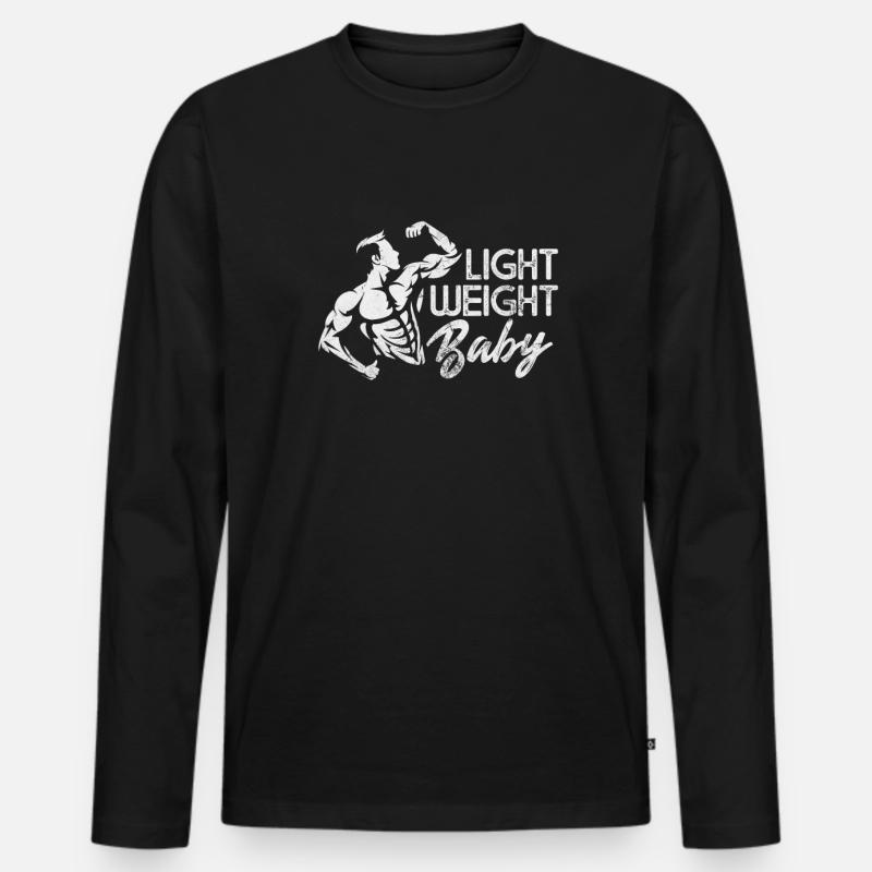 Bodybuilder - Männer Premium Bio Langarmshirt - Schwarz