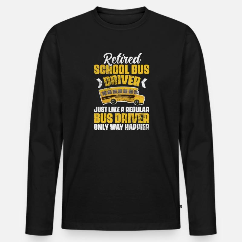 Busfahrer - Männer Premium Bio Langarmshirt - Schwarz