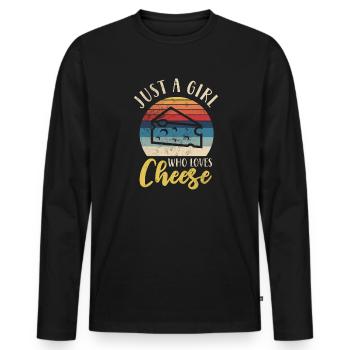 Fromage - T-shirt manches longues Premium bio Homme - noir - Devant - Nico (187cm)
