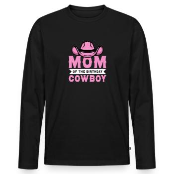 Cowboy Cowboy bottes Western cadeau - T-shirt manches longues Premium bio Homme - noir - Devant - Nico (187cm)
