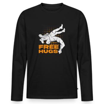 Wrestling - Männer Premium Bio Langarmshirt - Schwarz - Vorne - Nico (187cm)